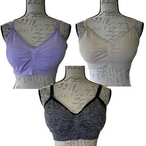Rovtop 3 Nursing Bras with Extenders & Nursing Pads Medium NEW